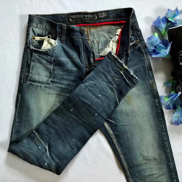 Heritage by America NWOT Medium Wash Jeans Men 34/33 - Picture 5 of 12